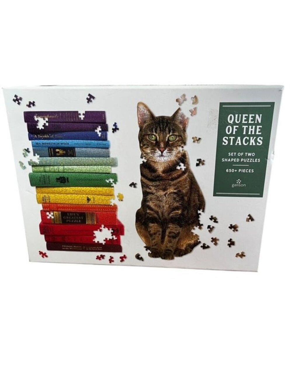 Queen of the Stacks 2 in 1 Puzzle by Galison Incomplete